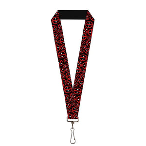 MARVEL DEADPOOL Lanyard - 1.0" - Deadpool Splatter Logo Scattered - WDP032