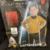Captain Kirk Star Trek Movie Gold Shirt Fancy Dress Up  Child Costume Small 4-6