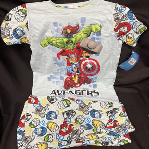 Avengers Kids Pajamas Tshirt w/ Shorts Size 8