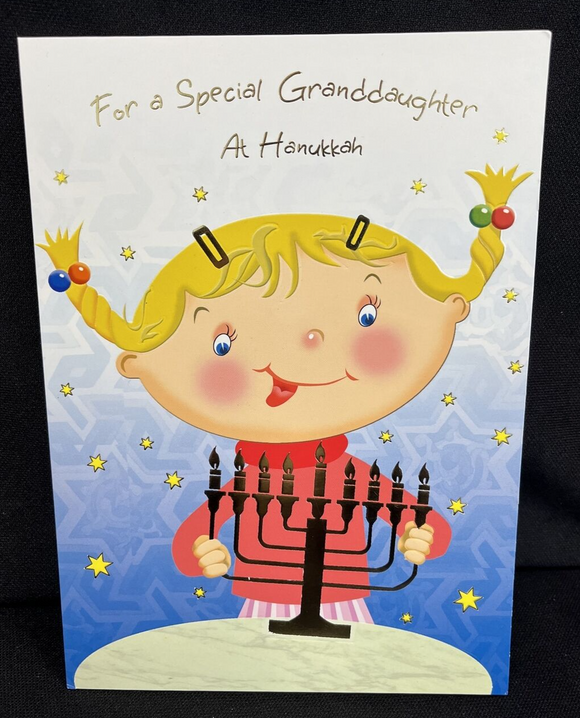Happy Hanukkah Granddaughter Greeting Card w/Envelope