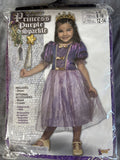 Kid's Princess Purple Sparkle Dress Costume Size Large 12 142