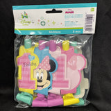 1st Minnie Mouse 8 PCS BLOWOUTS Birthday Party Supplies Noisemakers Horns Favors