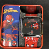 SpiderMan Face Design LED Screen Wrist Watch Red Band1