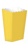 Amscan Paper Popcorn/Treat Boxes; 5.25"H x 2.5"W Yellow 5 Per Pack