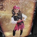 Caribbean Pirate Child Halloween Costume Size S 4-6