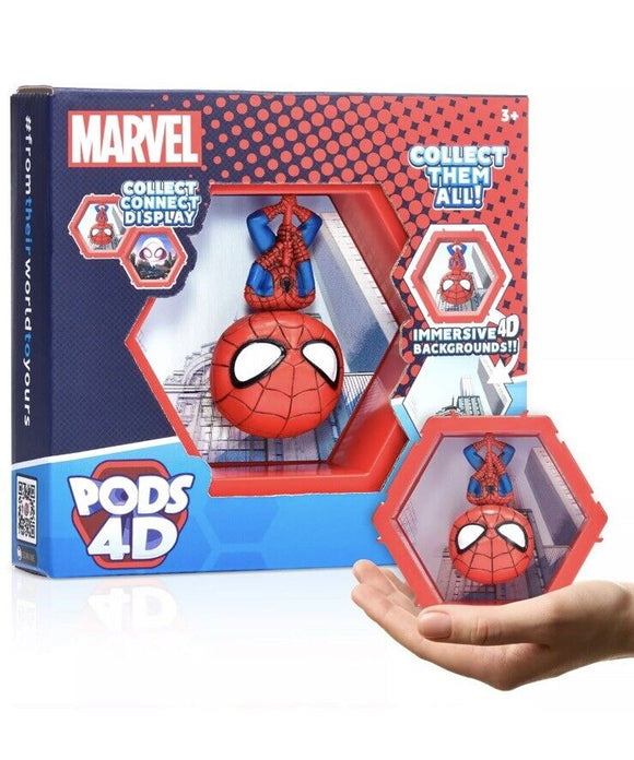 WOW! PODS - 4D Marvel Spider-man, Unique Connectable Collectable Bobble-head fig