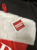 RED VELVET Initial  WHITE FUR CUFF MONOGRAM R CHRISTMAS STOCKING2