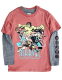 Marvel Avengers Long Sleeve & Short Sleeve Graphic T-Shirt 2Pack Size L (10/12)