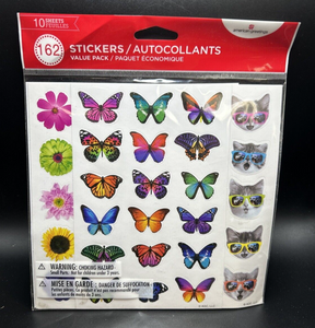 American Greetings Stickers  162 Stickers ~Cats Butterflies Flowers