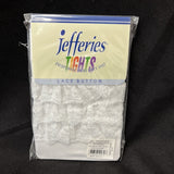 Jefferies Microfiber Rhumba Baby Tights w/ Lace Bottom  White 6-18 months