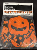 Halloween Orange & Black Decorative Dots Polka Dots Jointed Banner