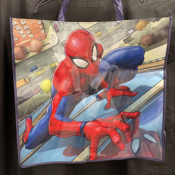 Spiderman Building Climb Reusable Tote Bag 20x19x9”