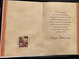 Happy Thanksgiving Granddaughter And Husband Greeting Card W/Envelope