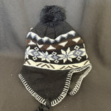 Tru Fit Insulated Knit Tassel Hat Black & White4