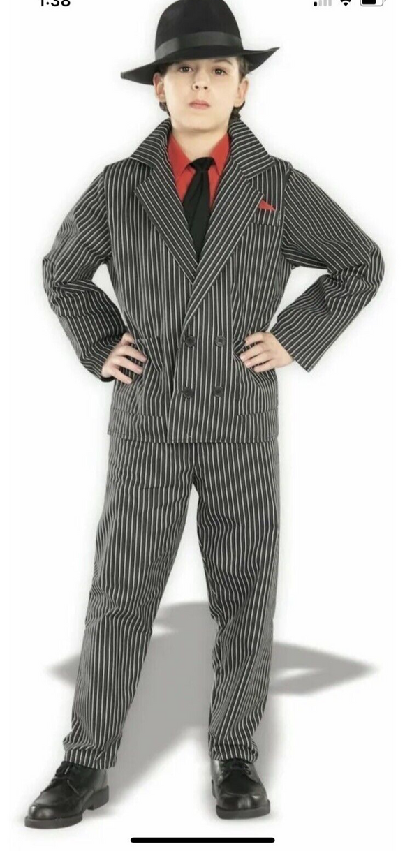 Boys MEDIUM 8-10  Gangster Costume 20's Rubies Halloween Suit
