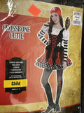 Crossbone Cutie Girls Pirate Halloween Costume Size Small 4-6