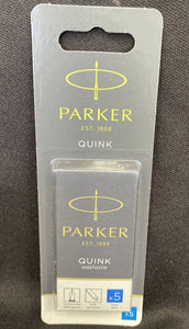 Parker Quink Fountain Cartridge Pen Refill Blue Ink 5/Pack (1950208)