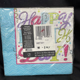 Sweet Party Bright Colors Modern Happy Birthday Party Paper 16 Luncheon Napkins