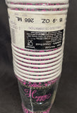 Fabulous Celebration Pink Black Adult Birthday Party 9 oz. Paper 18 Cups