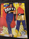 Be Your Own Hero Gold and Blue Adult Pants Costume Accessory - Size Medium 32”1