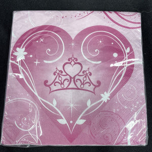 Disney Princess Sparkle Dessert Beverage Napkins Birthday Party Supplies 16 Ct