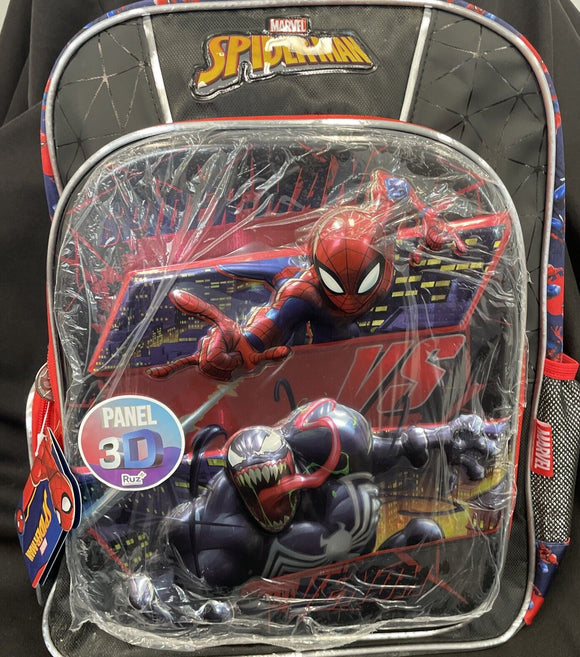 Marvel Spiderman Vs Venom 3D Panel Backpack Adjustable Straps