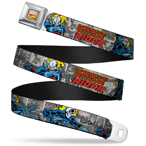 MARVEL COMICS Marvel Comics Logo Full Color Seatbelt Belt - WGR001