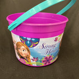 Disney Frozen Pail Birthday Party Favor Container Plastic Bucket with Handles 5"