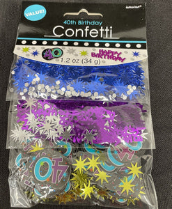 40th Birthday Confetti Value Pack