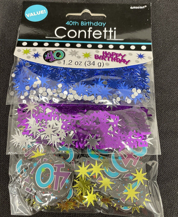 40th Birthday Confetti Value Pack