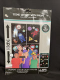 Amscan Spies in Space Scene Setter and Photo Booth Prop Kit, 4.6ft X 6.7ft