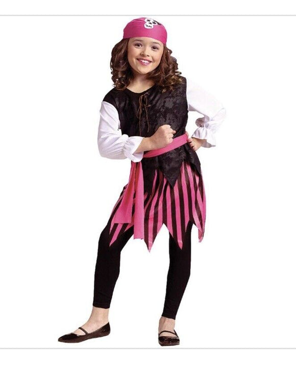 Caribbean Pirate Child Halloween Costume Size S 4-6