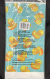 Baby Shower Duck Bubble Bath Plastic Table Cloth 54x102”