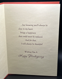 Miss You Thanksgiving Greeting Card w/Envelope