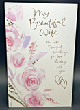 Happy Anniversary Beautiful Wife Greeting Card w/Envelope0