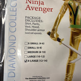 Boys Gold Ninja Avenger Series Size XL 12-142