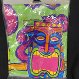 Luau Party Giant Neon Banner, 5 Feet, Tiki, Dangling Paper Mask