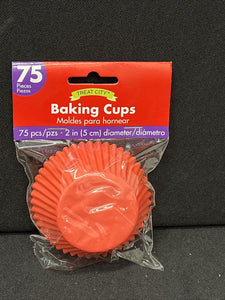 Treat City Solid Red 2” Baking Cups 75 Count New