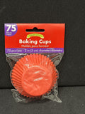 Treat City Solid Red 2” Baking Cups 75 Count New