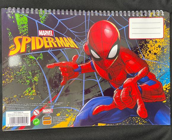 Marvel Spiderman Sketch Pad W/Stickets 49 Sheets 15x9”