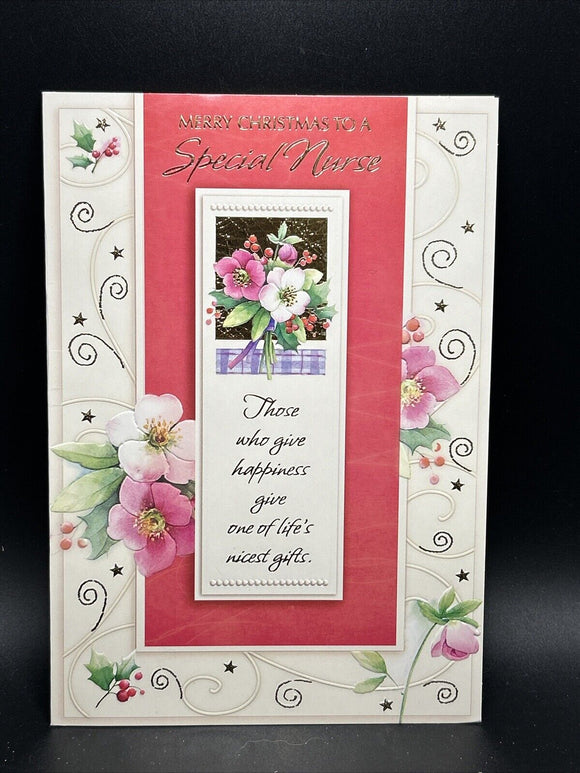 For a Special Nurse at Christmas Greeting Card w/Envelope