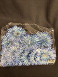 Lot Of 12 4” Blue Daisy Craft Flowers w/ 1” Center Rhinestone1