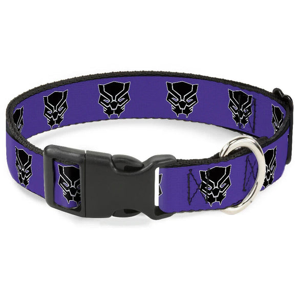 Plastic Clip Collar - Black Panther Avengers Icon- WAV092