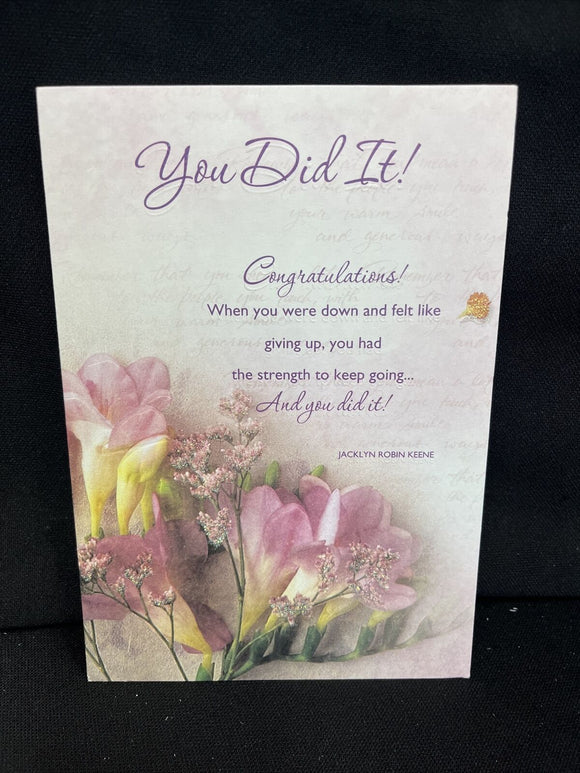 Congratulations You Did It! Greeting Card w/Envelope