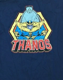 Marvel, Thanos Navy Shirt Large Sitting Red Thanos Letters 2XLarge