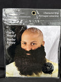 Beard Curly Synthetic Hair Beard/Mustache Costume Disguise Black