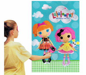 Lalaloopsy Birthday Party Game Pary Decoration 2-4 Players 1 Poster 8 Stickers