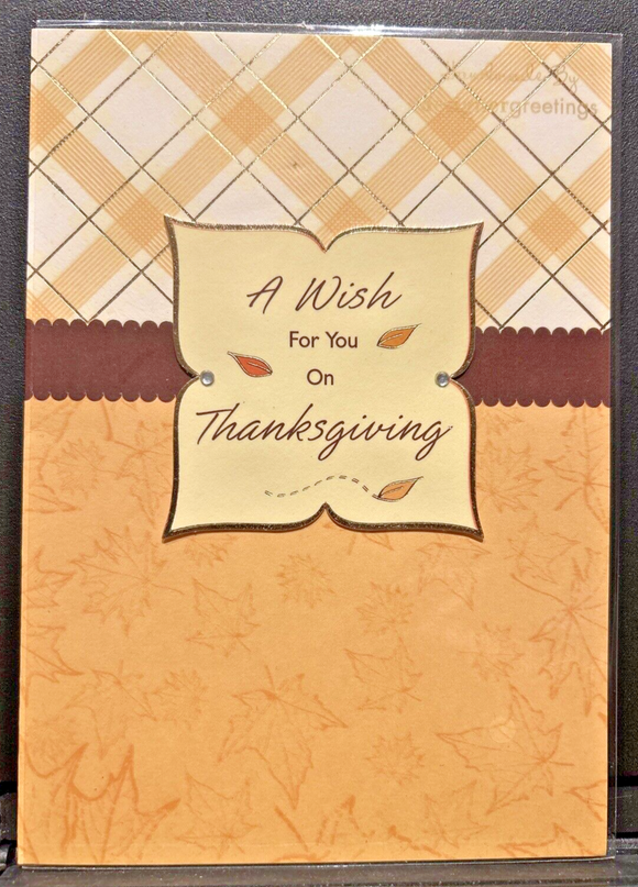 Happy Thanksgiving Handmade Greeting Card W/Envelope