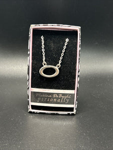 Marina DeBuchi "O" Necklace Silver Plated 15 +3 extender NEW