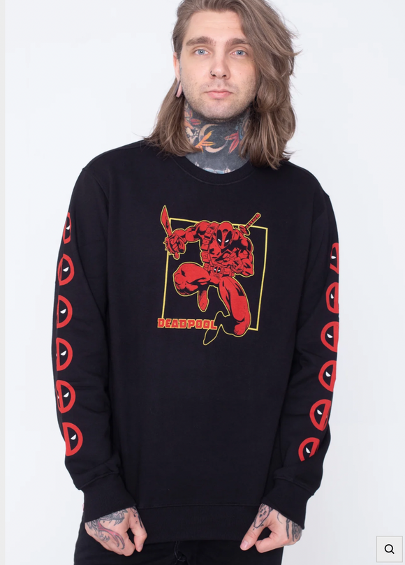 Marvel Deadpool Crewneck Sweatshirt Mens M